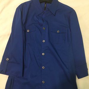 Blue Solid casual blouse